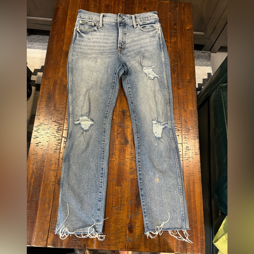 GAP distressed, straight leg